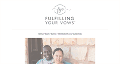 Desktop Screenshot of fulfillingyourvows.com