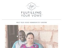 Tablet Screenshot of fulfillingyourvows.com